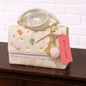 Betsey Johnson Crossbody Gummy Bear Satchel - White - NWT